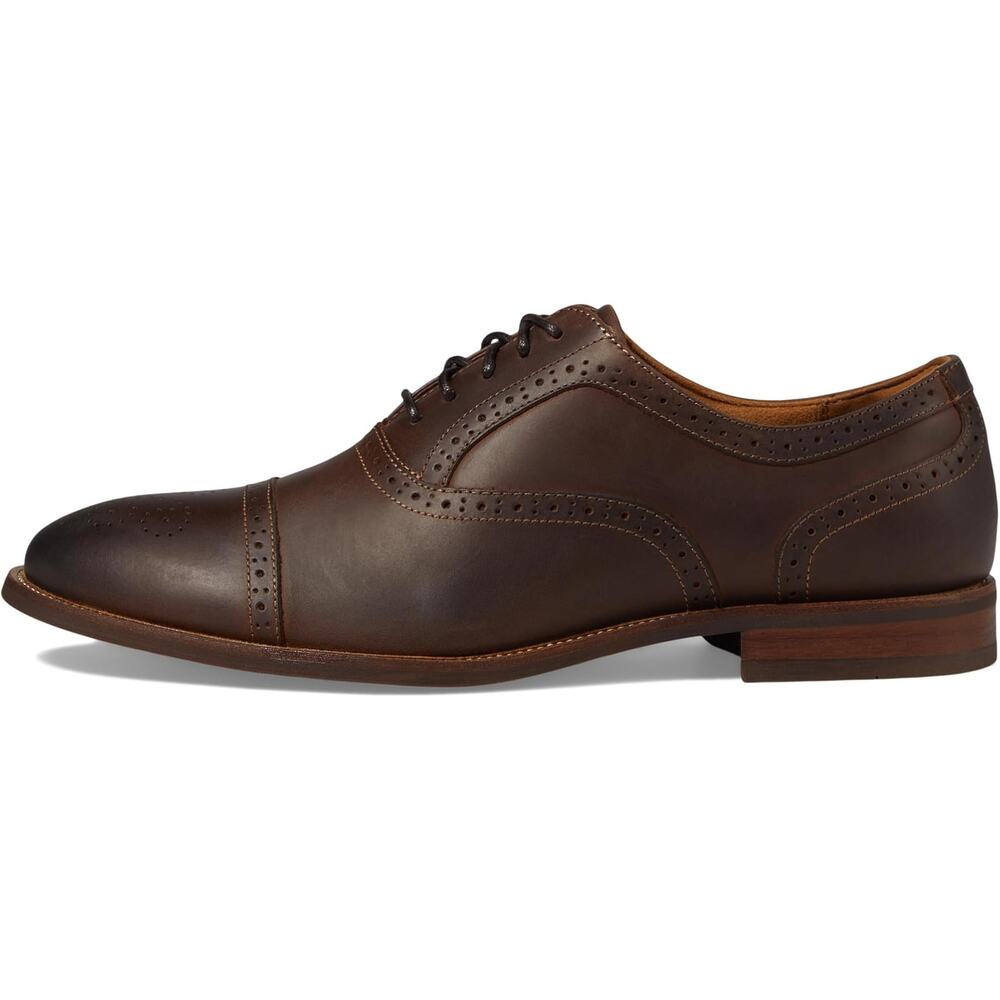 Florsheim Mens Cap Toe Bal Oxford Shoe Size 14M Brown Leather Lace Up NWOB - Picture 2 of 13